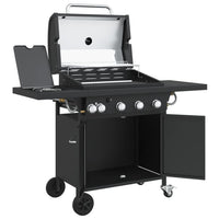 barbecue a gaz noir acier enduit poudre gamme pro 6 | jardinna
