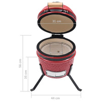 barbecue fumoir charbon ceramique 56 cm noir 12 | jardinna