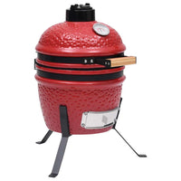 barbecue fumoir charbon ceramique 56 cm noir rouge 1 | jardinna