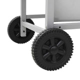 barbecue gaz 2 zones cuisson acier argente 10 | jardinna