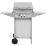 barbecue gaz 2 zones cuisson acier argente 3 | jardinna