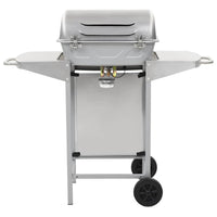 barbecue gaz 2 zones cuisson acier argente 4 | jardinna