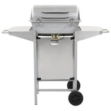 barbecue gaz 2 zones cuisson acier argente 4 | jardinna