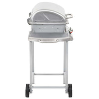 barbecue gaz 2 zones cuisson acier argente 5 | jardinna