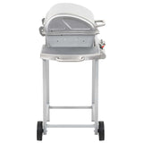 barbecue gaz 2 zones cuisson acier argente 5 | jardinna