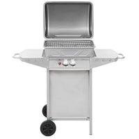 barbecue gaz 2 zones cuisson acier argente 7 | jardinna