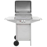 barbecue gaz 2 zones cuisson acier argente 7 | jardinna