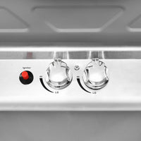barbecue gaz 2 zones cuisson acier argente 9 | jardinna