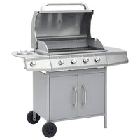 barbecue gaz 4 bruleurs acier inoxydable argent 1 | jardinna