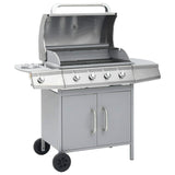 barbecue gaz 4 bruleurs acier inoxydable argent 1 | jardinna