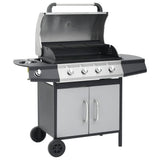 barbecue gaz 4 bruleurs acier inoxydable noir argente 1 | jardinna