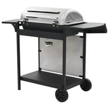 barbecue gaz 6 zones cuisson inox argente 5 | jardinna