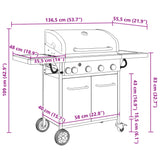 barbecue gaz barbecue gaz 5 bruleurs acier resistant 11 | jardinna