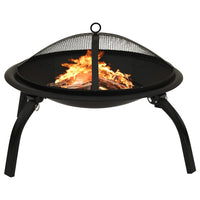 barbecue portable brasero 2 1 acier noir | jardinna