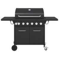 bbq gaz 7 bruleurs noir acier enduit poudre 3 | jardinna
