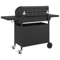bbq gaz 7 bruleurs noir acier enduit poudre 5 | jardinna