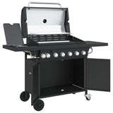 bbq gaz 7 bruleurs noir acier enduit poudre 6 | jardinna