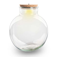 bocal verre bouchon led modele lucas led 30 cm 31 cm 2 54ri | jardinna