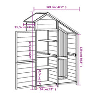 cabane jardin bois massif rangement doutils 7 | jardinna