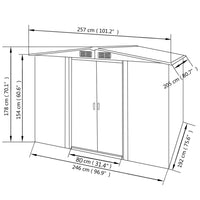 cabane jardin metal robuste ideal rangement outils 7 | jardinna