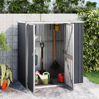 cabanon jardin acier galvanise parfait ranger outils anthracite 161 x 89 x 161 cm | jardinna