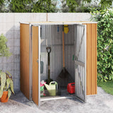 cabanon jardin acier galvanise parfait ranger outils marron 161 x 89 x 161 cm | jardinna