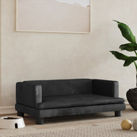 canape lit chien confort eleve noir 80 x 45 x 30 cm | jardinna