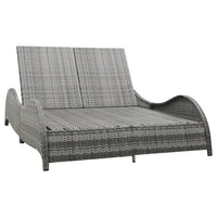 chaise longue jardin resine simple double 200 x 132 x 45 cm | jardinna