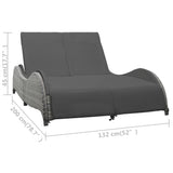 chaise longue jardin resine simple double 3 | jardinna