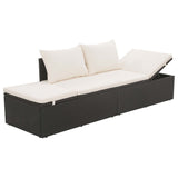 chaise longue jardin resine tressee dossiers reglables 1 | jardinna