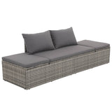 chaise longue jardin resine tressee dossiers reglables gris | jardinna