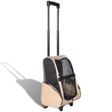 chariot transport pliable multifonction petits animaux beige | jardinna