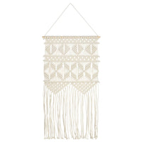 cintre mural macrame 40x80 cm coton bleu 0 | jardinna