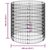 composteur jardin o100x100 cm acier galvanise 6 | jardinna