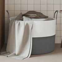 corbeille rangement pliable espace organise gris 51 x 33 cm | jardinna