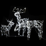cordon lumineux noel 3 pcs rennes 229 led multicolores 68x38x81 cm 3 | jardinna