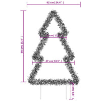 decoration lumineuse arbre noel 115 led vert 90x62 cm 10 | jardinna