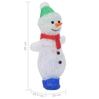 decoration lumineuse bonhomme neige noel 30 led acrylique 18x105x30 cm 9 | jardinna