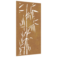 decoration murale acier corten jardin bambou 0 | jardinna