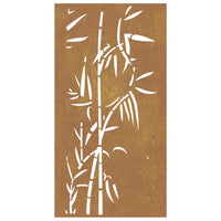 decoration murale acier corten jardin bambou 2 | jardinna