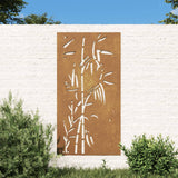 decoration murale acier corten jardin bambou default title | jardinna