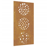 decoration murale jardin 105x55 cm acier corten design feuilles 0 | jardinna