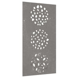 decoration murale jardin 105x55 cm acier corten design feuilles 1 | jardinna