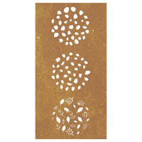 decoration murale jardin 105x55 cm acier corten design feuilles 2 | jardinna