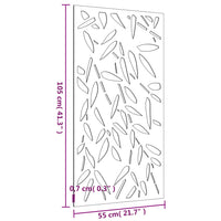 decoration murale metal design feuilles bambou 7 | jardinna