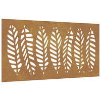 decoration murale metal originale design feuilles corten 1 1 | jardinna