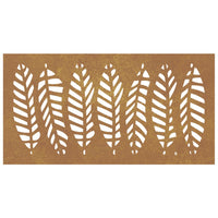 decoration murale metal originale design feuilles corten 3 1 | jardinna