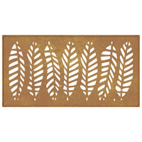 decoration murale metal originale design feuilles corten 4 1 | jardinna