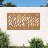 decoration murale metal originale design feuilles corten default title | jardinna