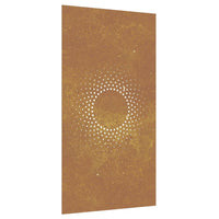 decoration murale metallique design acier corten jardin 1 1 | jardinna